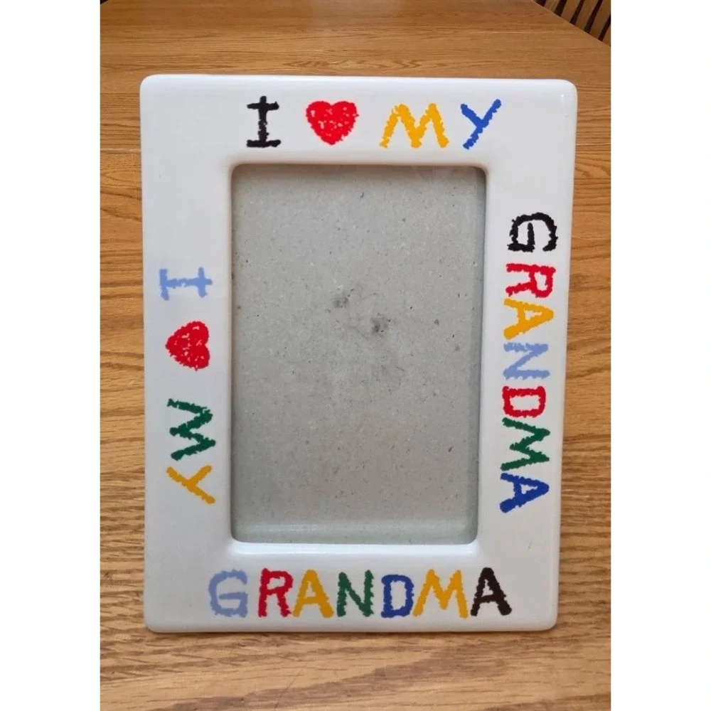 Vtg I Love My Grandma Primary Colors Ceramic 5